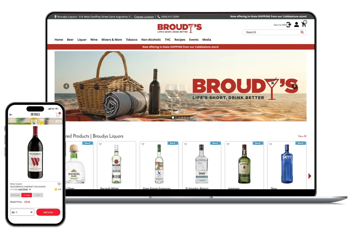 Branded customer app on phone and web