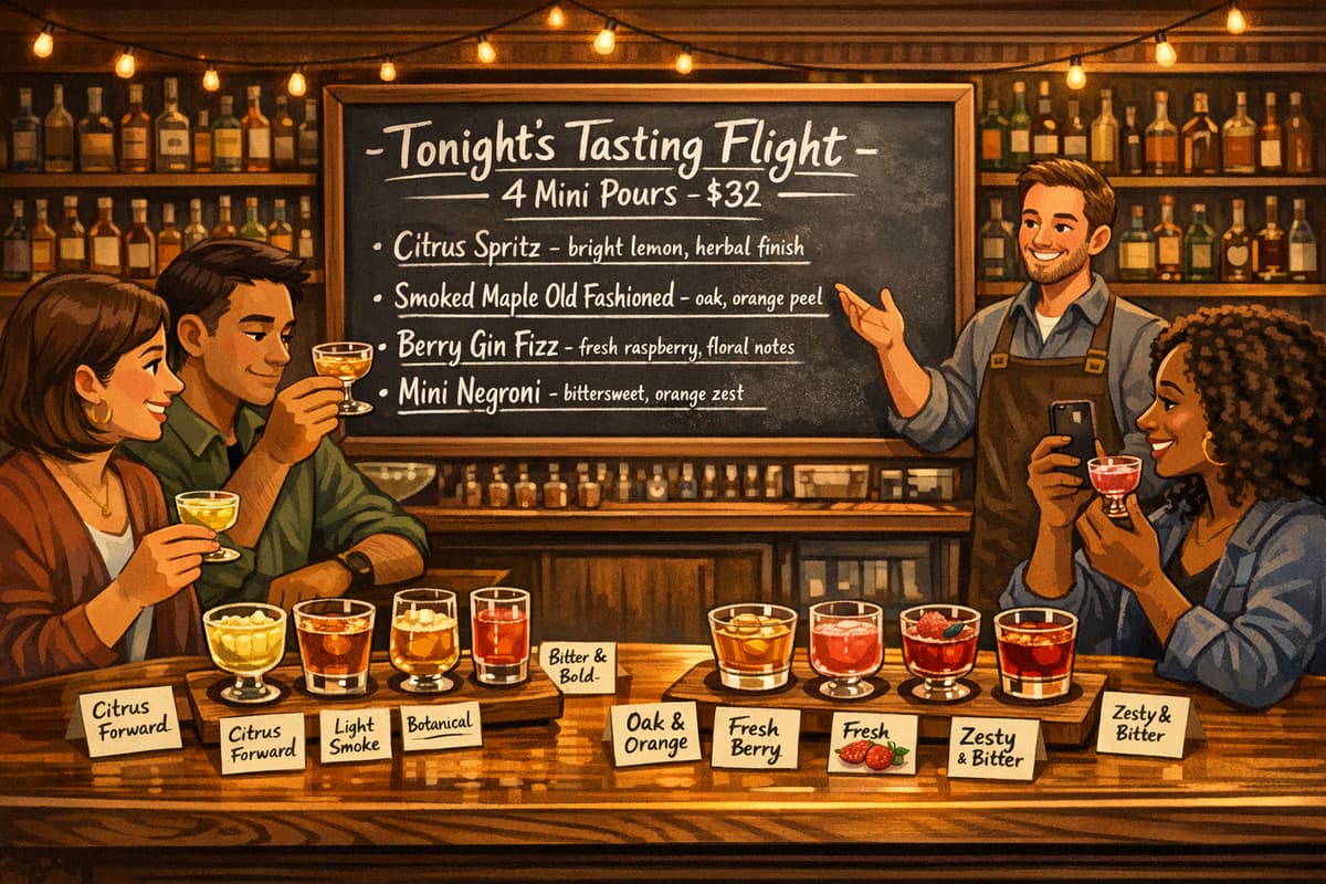 Min Pours Trends and Alcohol Tasting Menus Rising